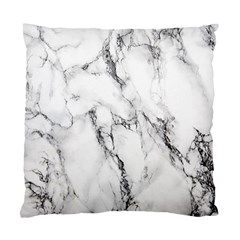 White Marble Stone Print Standard Cushion Cases (two Sides)  by Dushan