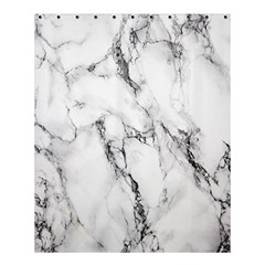 White Marble Stone Print Shower Curtain 60  X 72  (medium)  by Dushan