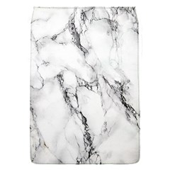 White Marble Stone Print Flap Covers (s)  by Dushan