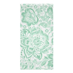 Mint Green And White Baroque Floral Pattern Shower Curtain 36  X 72  (stall)  by Dushan