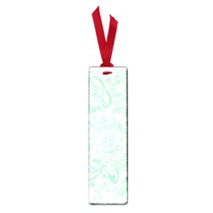 Mint Green And White Baroque Floral Pattern Small Book Marks