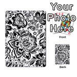 Black Floral Damasks Pattern Baroque Style Playing Cards 54 Designs  Front - Spade3