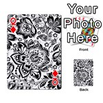 Black Floral Damasks Pattern Baroque Style Playing Cards 54 Designs  Front - DiamondQ