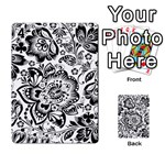 Black Floral Damasks Pattern Baroque Style Playing Cards 54 Designs  Front - Club4