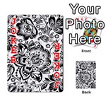 Black Floral Damasks Pattern Baroque Style Playing Cards 54 Designs  Front - Joker2