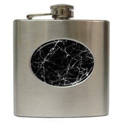 Black Marble Stone Pattern Hip Flask (6 Oz)