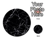 Black marble Stone pattern Multi-purpose Cards (Round)  Front 2