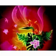 Awesome F?owers With Glowing Lines Collage 8  X 10  by FantasyWorld7