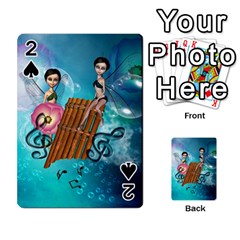 Music, Pan Flute With Fairy Playing Cards 54 Designs  by FantasyWorld7