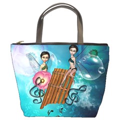 Music, Pan Flute With Fairy Bucket Bags by FantasyWorld7