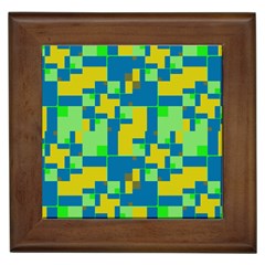 Shapes In Shapes Framed Tile by LalyLauraFLM