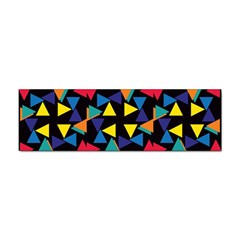 Colorful Triangles And Flowers Pattern Sticker (bumper)