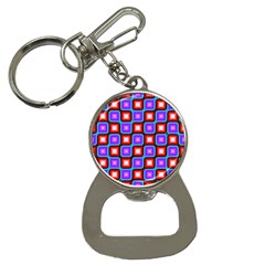 Connected Squares Pattern Bottle Opener Key Chain by LalyLauraFLM