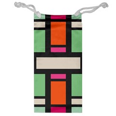 Rectangles Cross Jewelry Bag by LalyLauraFLM