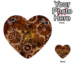 Steampunk In Rusty Metal Playing Cards 54 (heart)  by FantasyWorld7