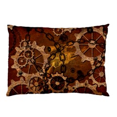 Steampunk In Rusty Metal Pillow Cases (two Sides) by FantasyWorld7