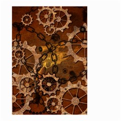 Steampunk In Rusty Metal Small Garden Flag (two Sides) by FantasyWorld7