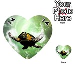 Beautiful Seaturtle With Bubbles Playing Cards 54 (Heart)  Front - Club9