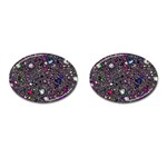Sci Fi Fantasy Cosmos Pink Cufflinks (Oval) Front(Pair)
