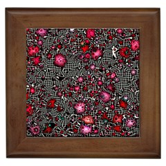 Sci Fi Fantasy Cosmos Red  Framed Tiles by ImpressiveMoments