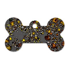 Sci Fi Fantasy Cosmos Yellow Dog Tag Bone (two Sides) by ImpressiveMoments