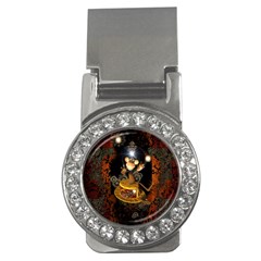 Steampunk, Funny Monkey With Clocks And Gears Money Clips (cz)  by FantasyWorld7