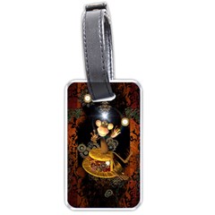 Steampunk, Funny Monkey With Clocks And Gears Luggage Tags (one Side) 