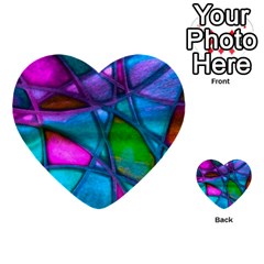 Imposant Abstract Teal Multi-purpose Cards (heart)  by ImpressiveMoments