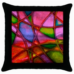 Imposant Abstract Red Throw Pillow Cases (black) by ImpressiveMoments