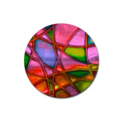 Imposant Abstract Red Magnet 3  (round) by ImpressiveMoments