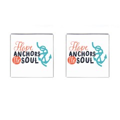 Hope Anchors The Soul Nautical Quote Cufflinks (square) by CraftyLittleNodes