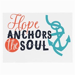 Hope Anchors The Soul Nautical Quote Large Glasses Cloth (2-side) by CraftyLittleNodes