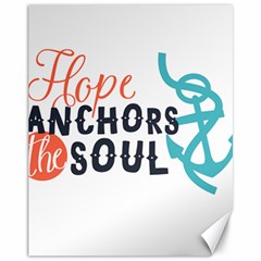 Hope Anchors The Soul Nautical Quote Canvas 11  X 14   by CraftyLittleNodes
