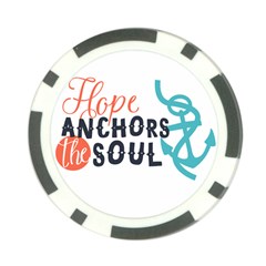 Hope Anchors The Soul Nautical Quote Poker Chip Card Guards (10 Pack)  by CraftyLittleNodes