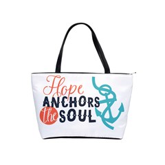 Hope Anchors The Soul Nautical Quote Shoulder Handbags by CraftyLittleNodes