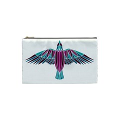 Stained Glass Bird Illustration  Cosmetic Bag (small)  by carocollins