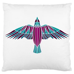 Stained Glass Bird Illustration  Large Cushion Cases (two Sides)  by carocollins