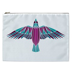 Stained Glass Bird Illustration  Cosmetic Bag (xxl)  by carocollins