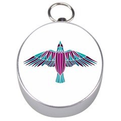 Stained Glass Bird Illustration  Silver Compasses by carocollins