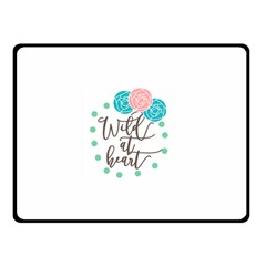 Wild At Heart Flowers Double Sided Fleece Blanket (small)  by CraftyLittleNodes