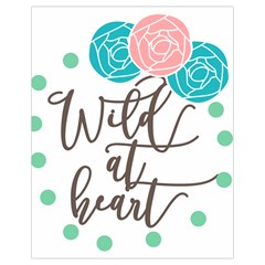 Wild At Heart Flowers Drawstring Bag (small)