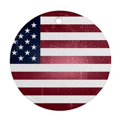 Usa3 Round Ornament (two Sides)  by ILoveAmerica
