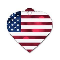 Usa9999 Dog Tag Heart (two Sides) by ILoveAmerica