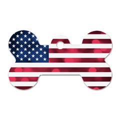 Usa9999 Dog Tag Bone (one Side) by ILoveAmerica