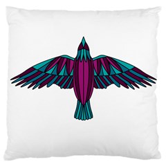 Stained Glass Bird Illustration  Large Cushion Cases (two Sides)  by carocollins