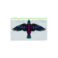 Stained Glass Bird Illustration  Cosmetic Bag (xs) by carocollins