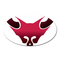 Fox Logo Red Gradient  Oval Magnet by carocollins