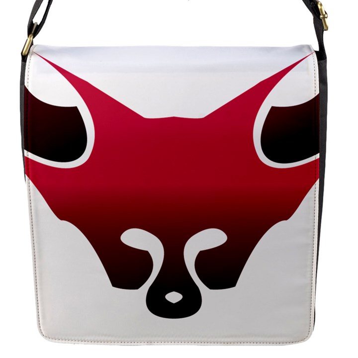 Fox Logo Red Gradient  Flap Messenger Bag (S)