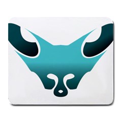 Fox Logo Blue Gradient Large Mousepads by carocollins