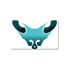Fox Logo Blue Gradient Magnet (name Card) by carocollins